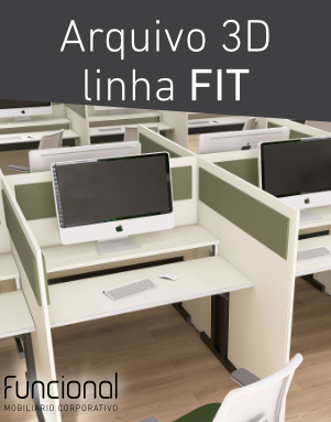MÓVEIS 3D - LINHA FIT - POSTOS DE ATENDIMENTO MESA ELEVATÓRIA