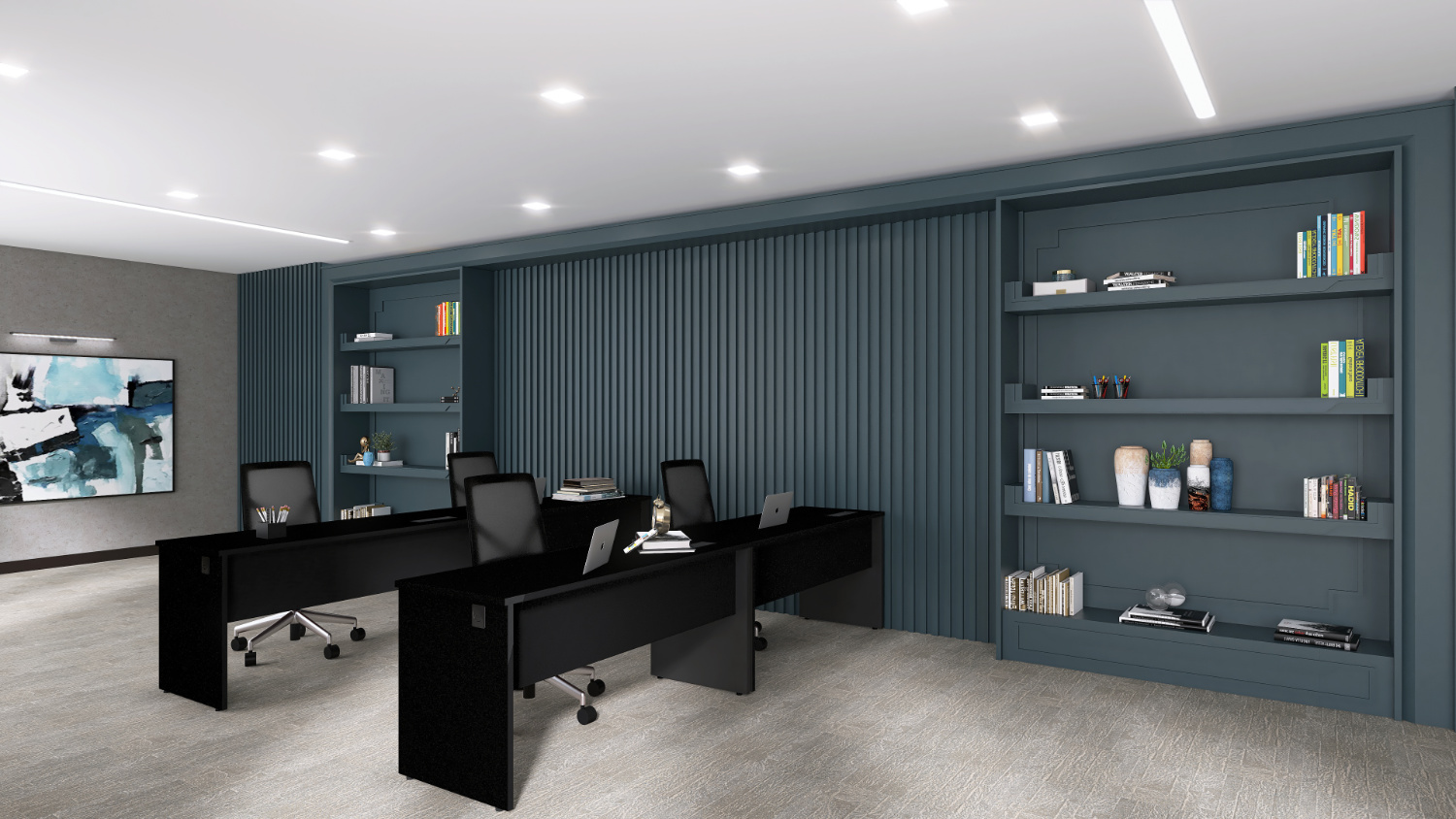 Mesa de trabalho de escritório retangular pé painel Versatile