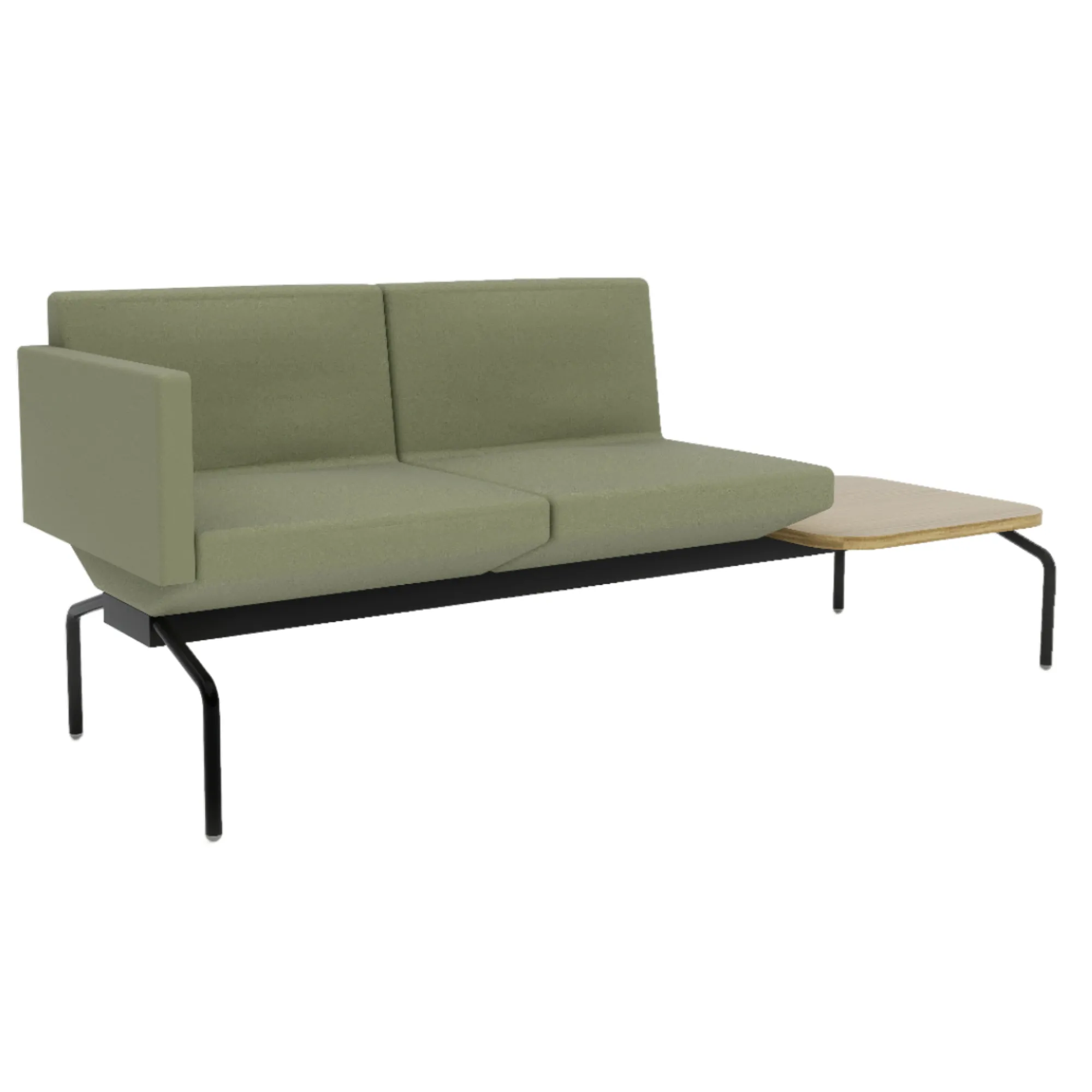 Sofá 2 lugares com mesa lateral