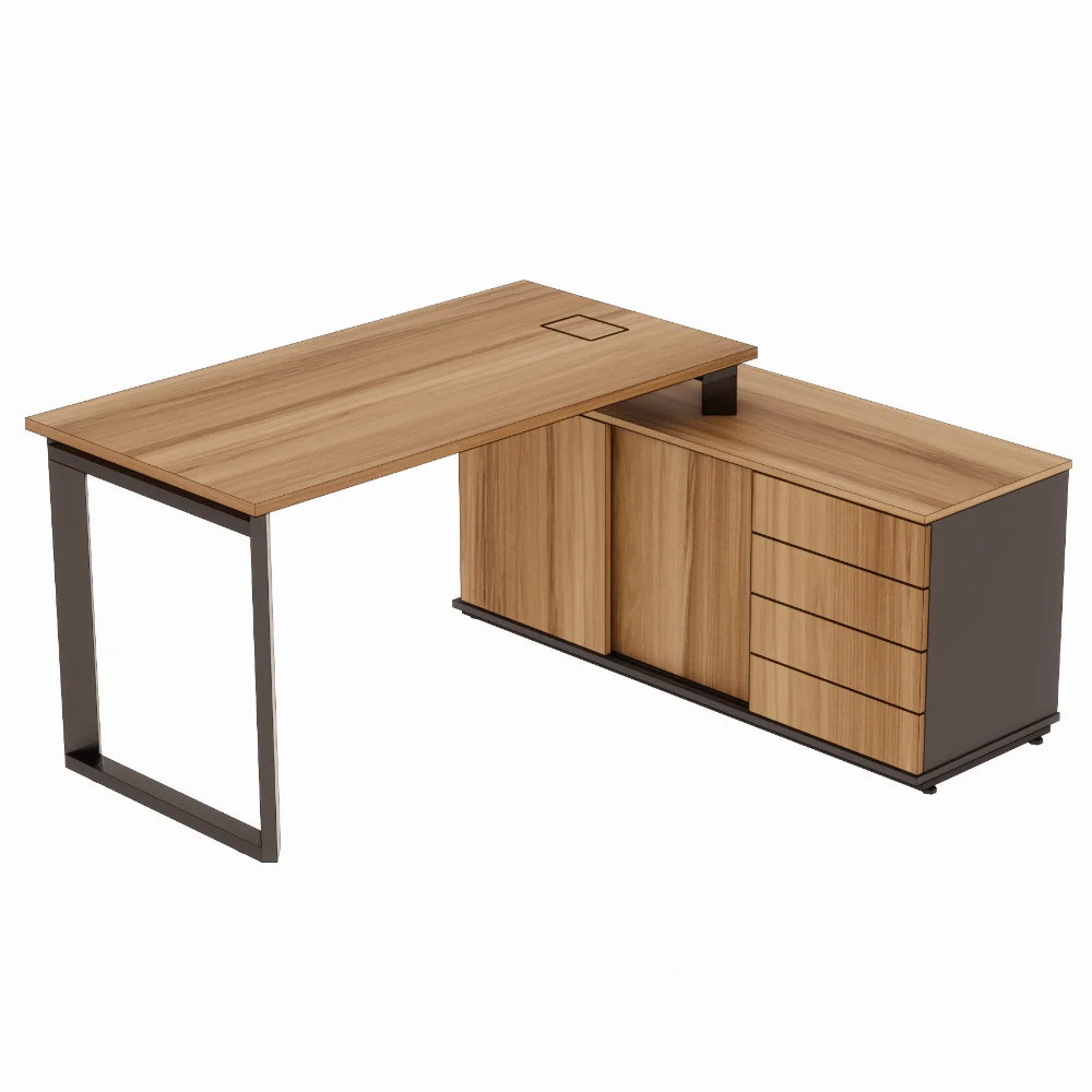 Mesa de escritório gerente com armário Level