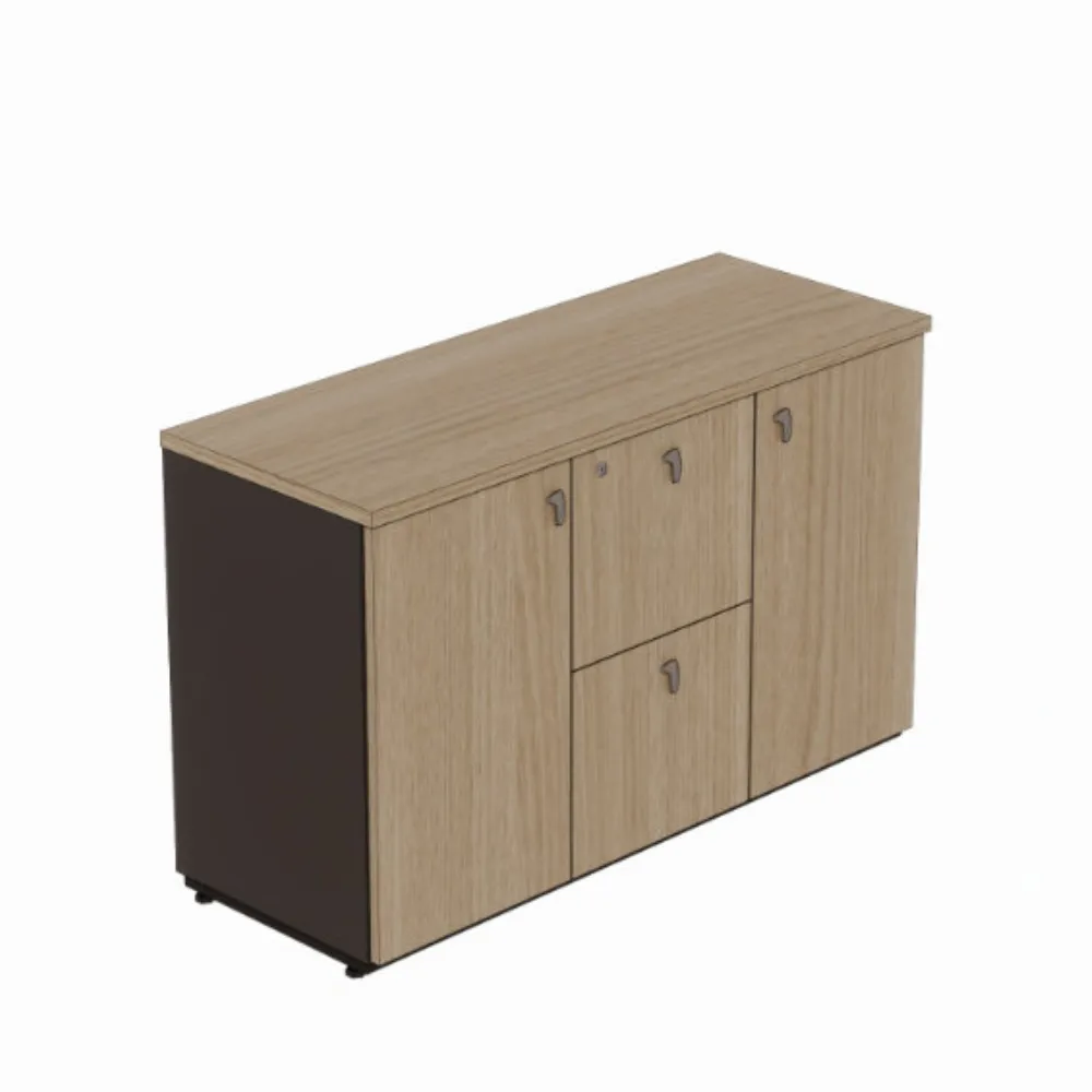 Armário de escritório baixo 1200L 2 portas e 2 gavetões  Versatile